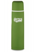 Термос "Арктика" с узким горлом с кнопкой 103-1000К зеленый, 1 л