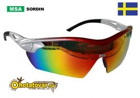 Стрелковые антибликовые очки MSA Sordin Racers Red Rainbow