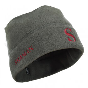 Мужская флисовая  шапка ХСН зимняя Gray (red logo)