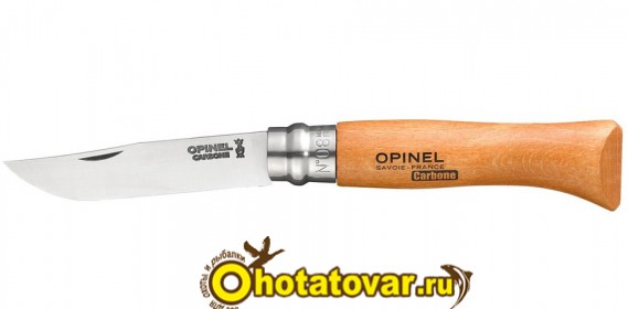 Нож для охоты Opinel Carbon 8VRN (ручка из бука)